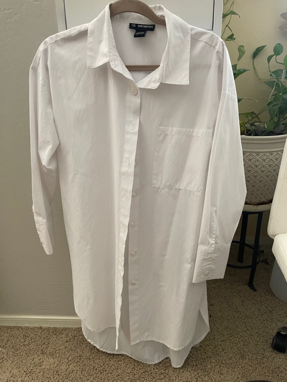 Classic White Button-Up Shirt Dress